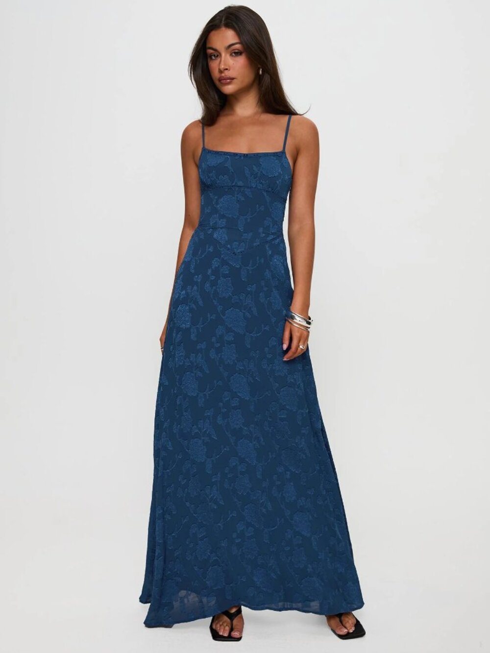 New Princess Polly South of France Floral Burnout Maxi Dress Size 4